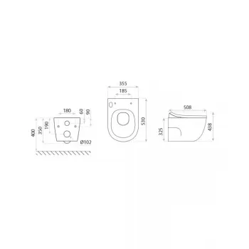 Miska WC wisząca z deską SMART - Lavita Dola - SMART WC